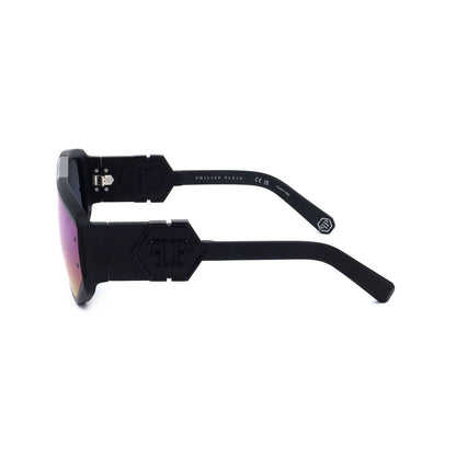 Philipp Plein Men’s Sunglasses – Black Acetate Frame, Purple Lenses