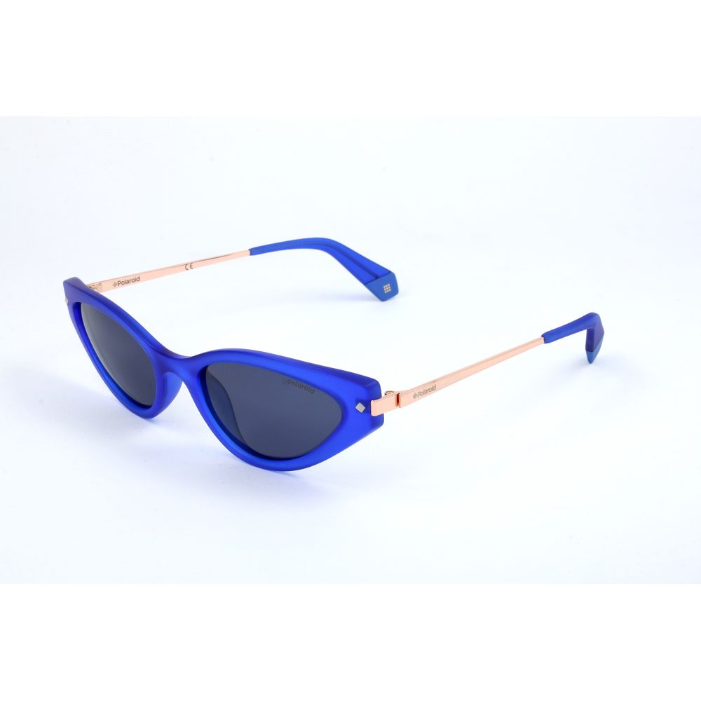Polaroid Women’s Sunglasses – Blue Polycarbonate Frame, Grey Polarized Lenses