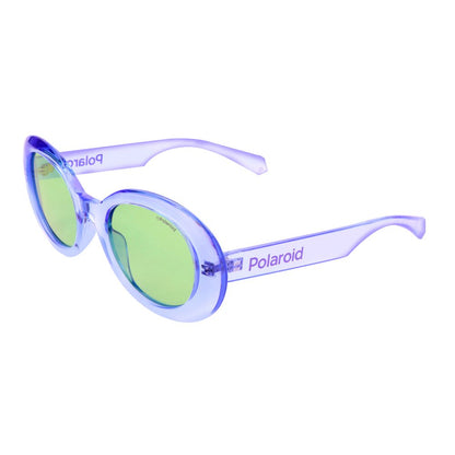 Polaroid Women’s Sunglasses – Purple Resin Frame, Green Lenses