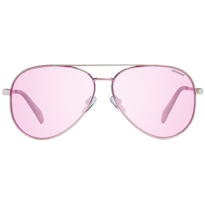 Polaroid Women’s Sunglasses – Grey Metal Frame, Pink Lenses