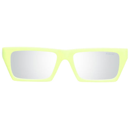 Polaroid Men’s Acetate Sunglasses – Yellow Frame, Grey Mirrored Lenses