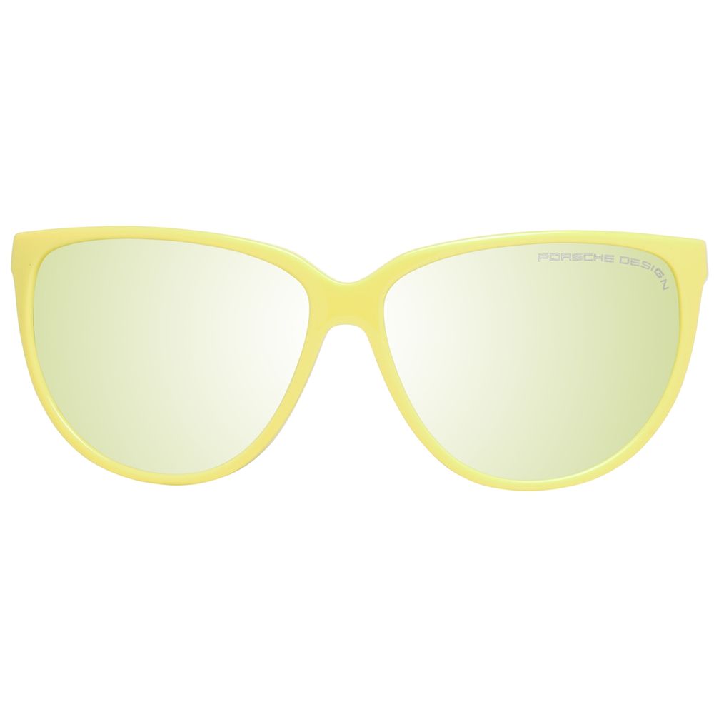 Porsche Design Women’s Sunglasses – Yellow Acetate Frame, Mirrored Lenses