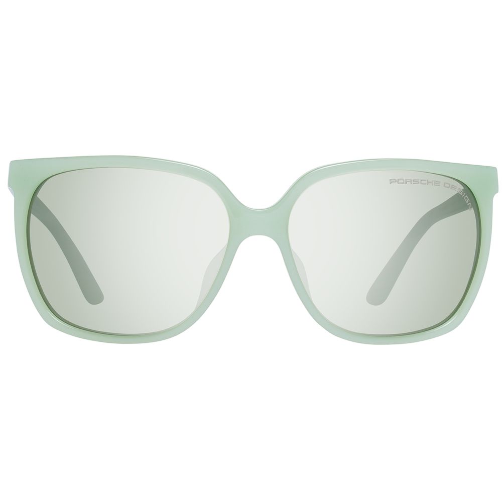 Porsche Design Women’s Sunglasses – Green Acetate Frame, Mirrored Lenses