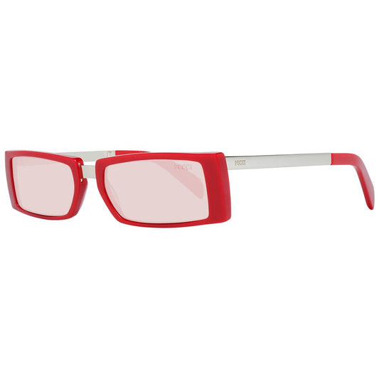 Emilio Pucci Women’s Sunglasses – Red Frame, Pink Lenses
