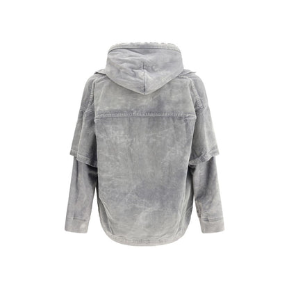 Maison Mihara Yasuhiro Gray Cotton Corduroy Hooded Layered Shirt