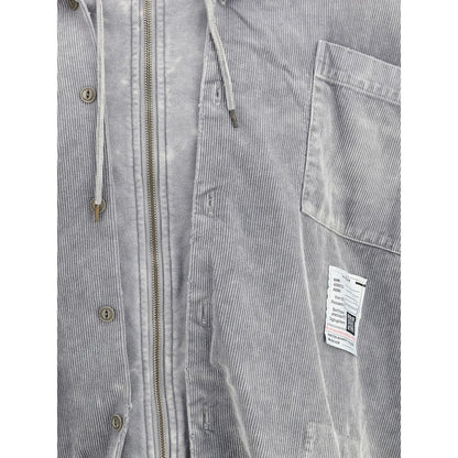 Maison Mihara Yasuhiro Gray Cotton Corduroy Hooded Layered Shirt