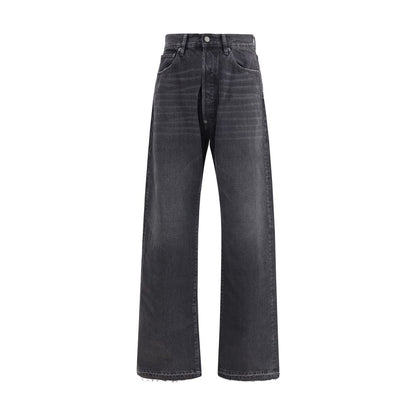 Maison Margiela Black Cotton High-Waisted Jean