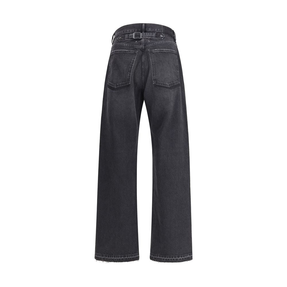 Maison Margiela Black Cotton High-Waisted Jean