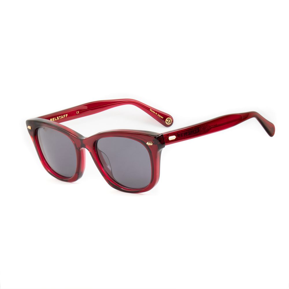 Belstaff Women’s Sunglasses – Red Acetate Frame, Grey Lenses