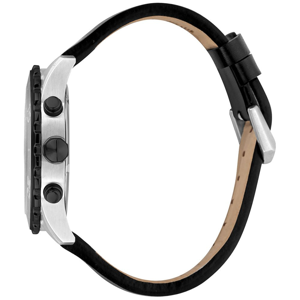 Just Cavalli Black Leather Dress Watch - A Perfect Blend of Style and Functionality