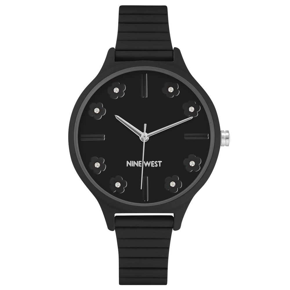 Nine West Black Plastic Dress Watch - Sleek and Stylish
