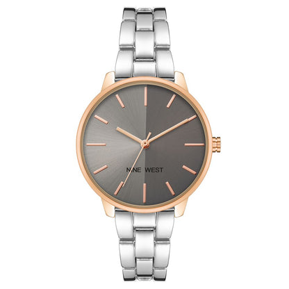 Nine West Gray Metal Dress Watch - Elegant & Stylish Timepiece
