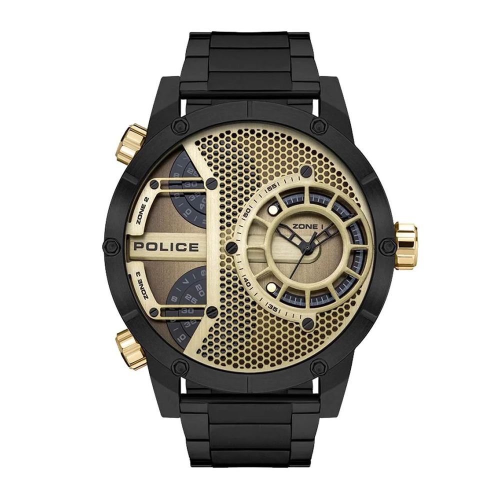 Police Black Stainless Steel Dress Watch