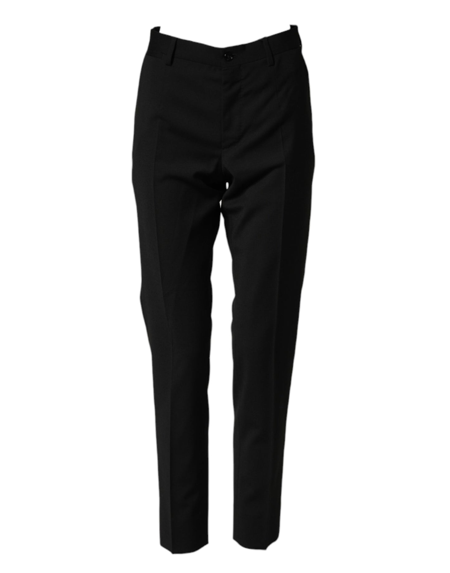 Dolce & Gabbana Black Wool Formal Dress Trouser Pants for Men