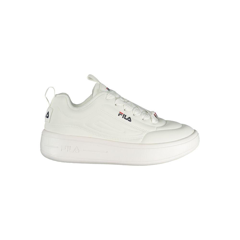 Fila White Polyester Sneakers for Ultimate Comfort and Style