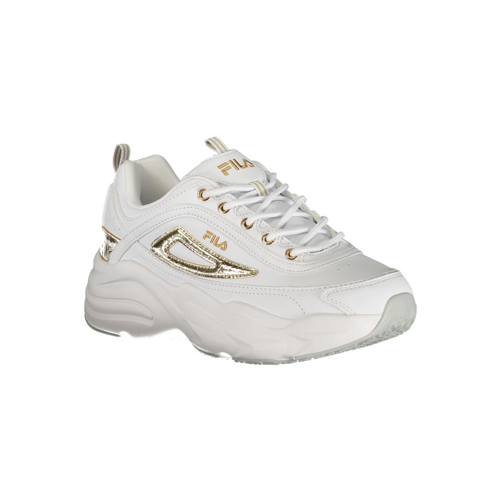 Fila White Polyester Sneaker - Stylish Performance Footwear