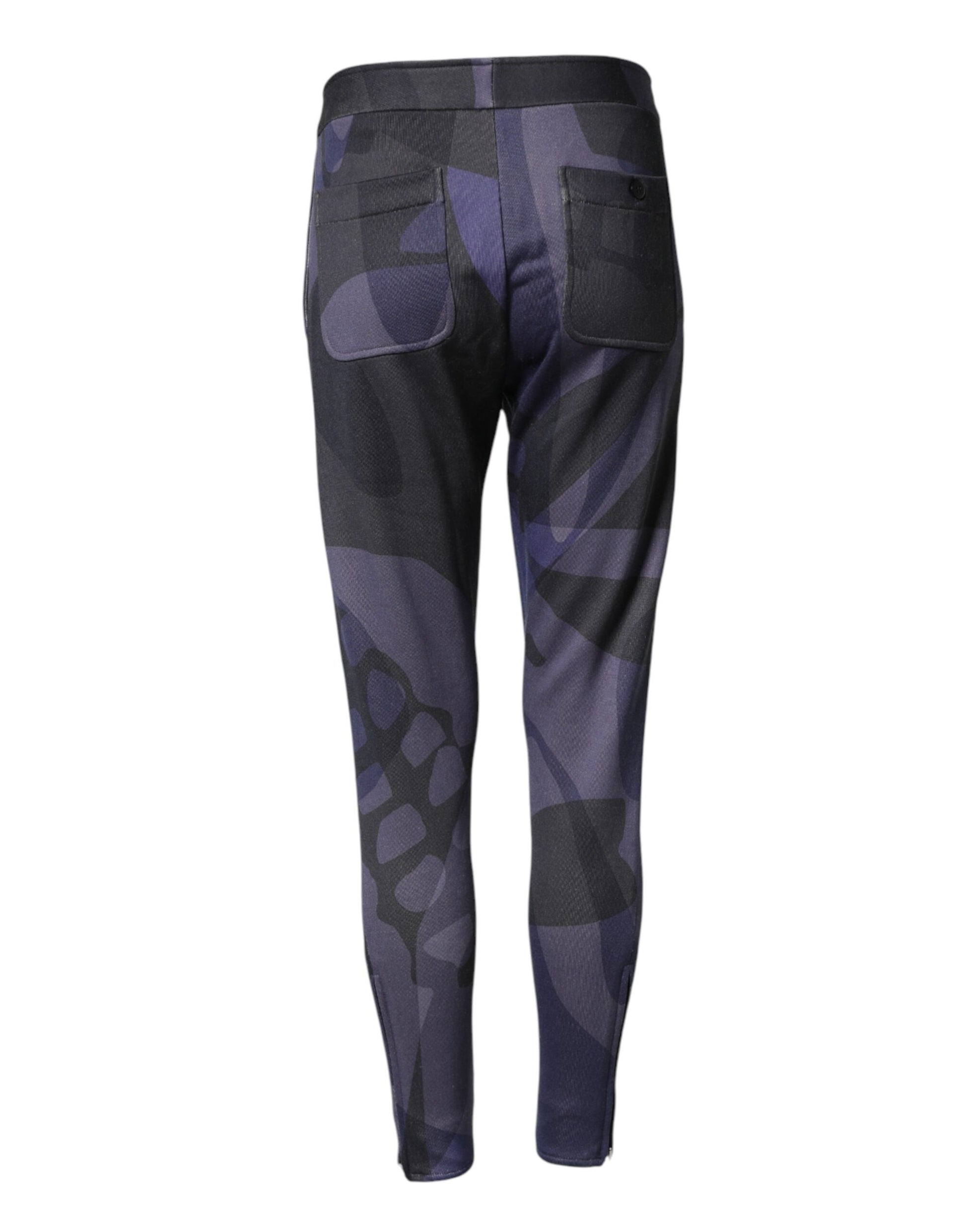 Alexander McQueen Multicolour Patterned Tapered Fit Men Pants
