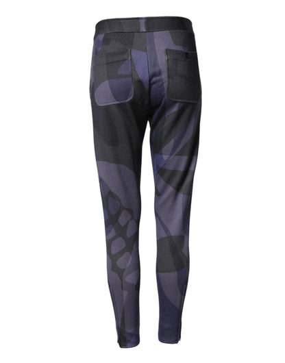 Alexander McQueen Multicolour Patterned Tapered Fit Men Pants
