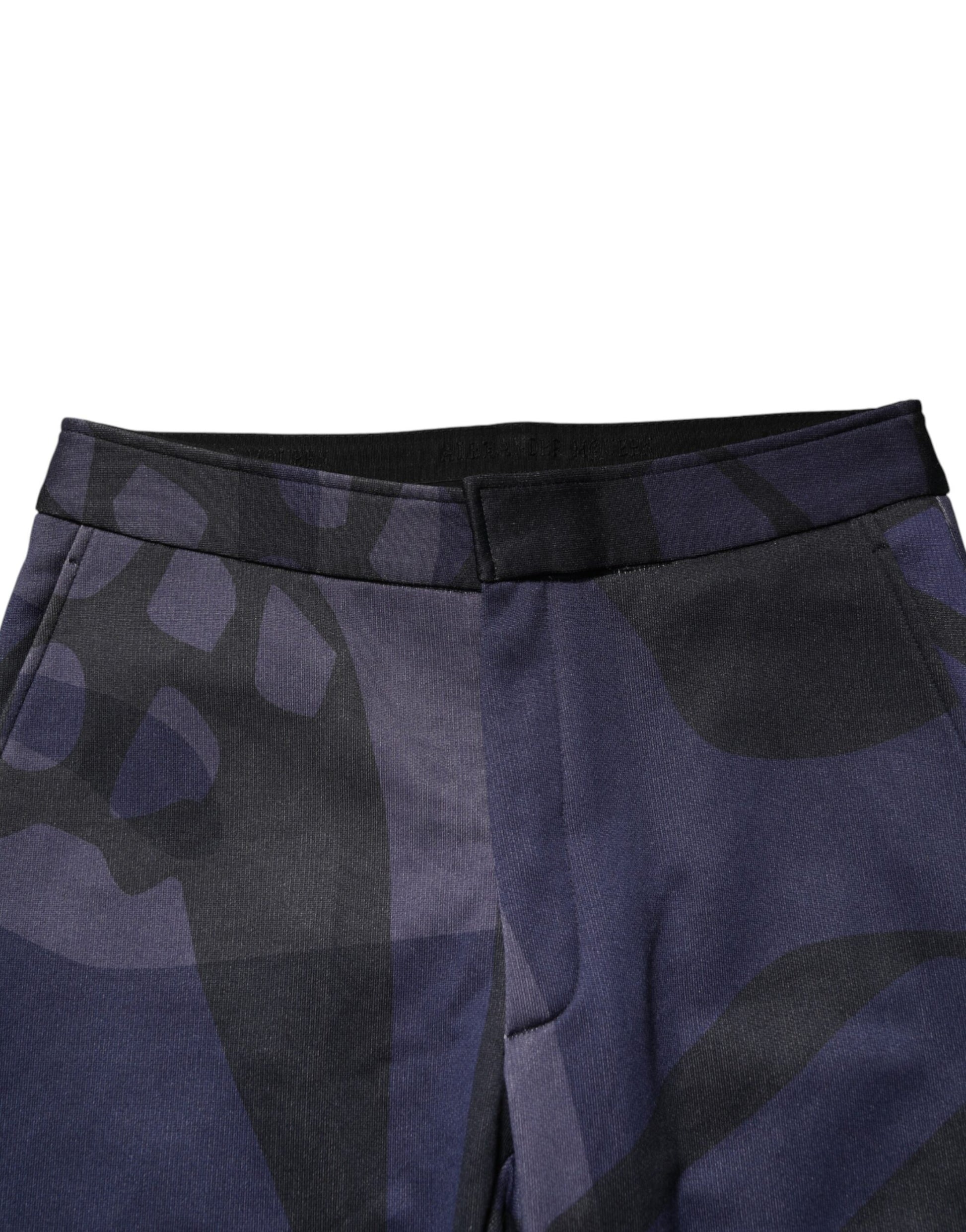 Alexander McQueen Multicolour Patterned Tapered Fit Men Pants