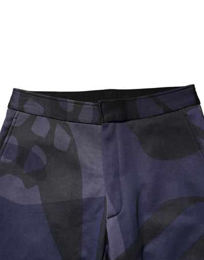 Alexander McQueen Multicolour Patterned Tapered Fit Men Pants