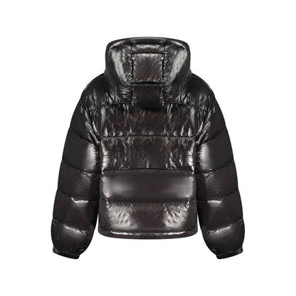 Calvin Klein Black Polyester Long-Sleeved Jacket with Hood