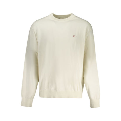 Calvin Klein White Cotton Sweater - Minimalist Elegance