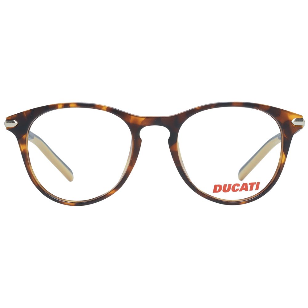 Ducati Men’s Sunglasses – Brown Plastic Frame, Mirrored Lenses