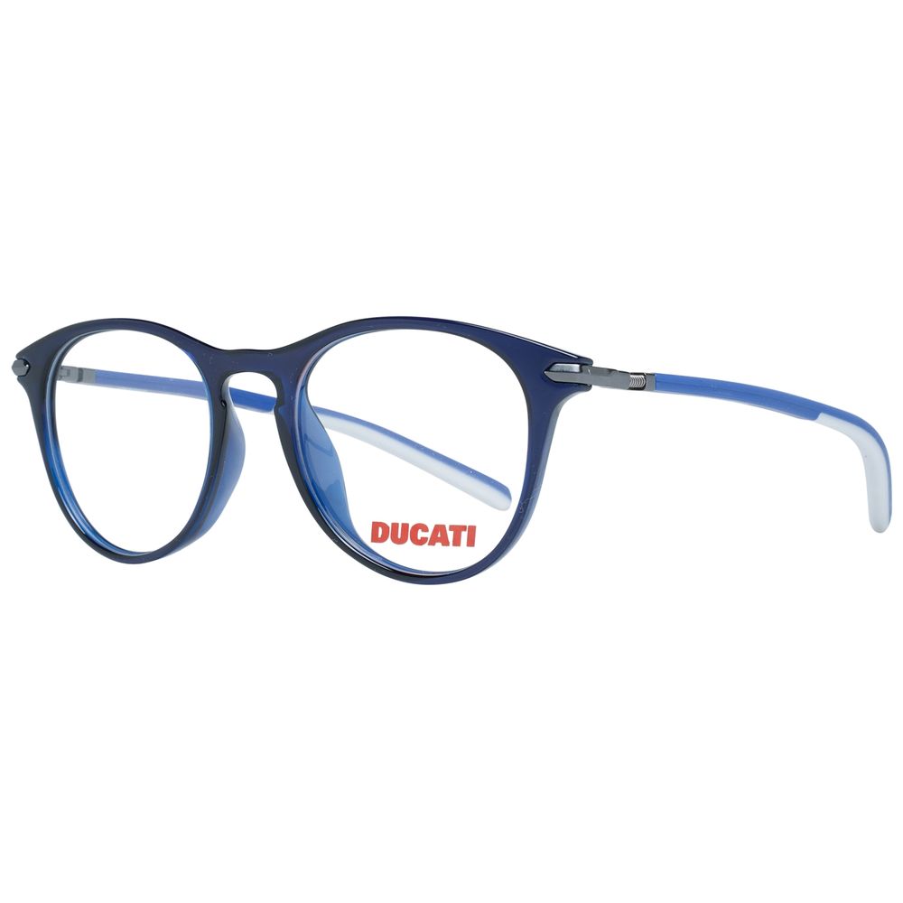 Ducati Men’s Sunglasses – Blue Plastic Frame, Clear Lenses