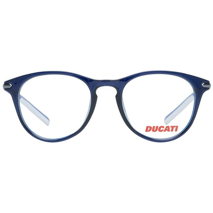 Ducati Men’s Sunglasses – Blue Plastic Frame, Clear Lenses