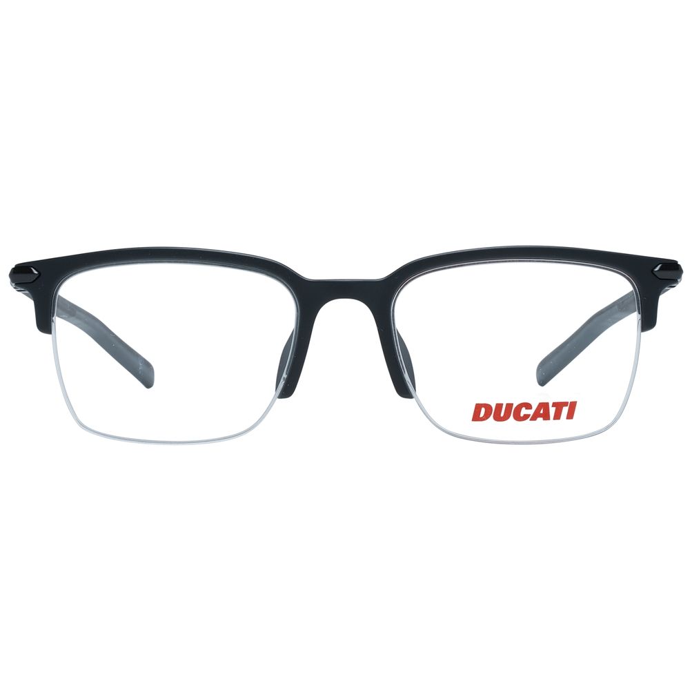 Ducati Men’s Sunglasses – Black Plastic Frame, Clear Lenses