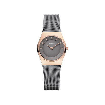BERING Gray Stainless Steel Dress Watch - Elegance Redefined