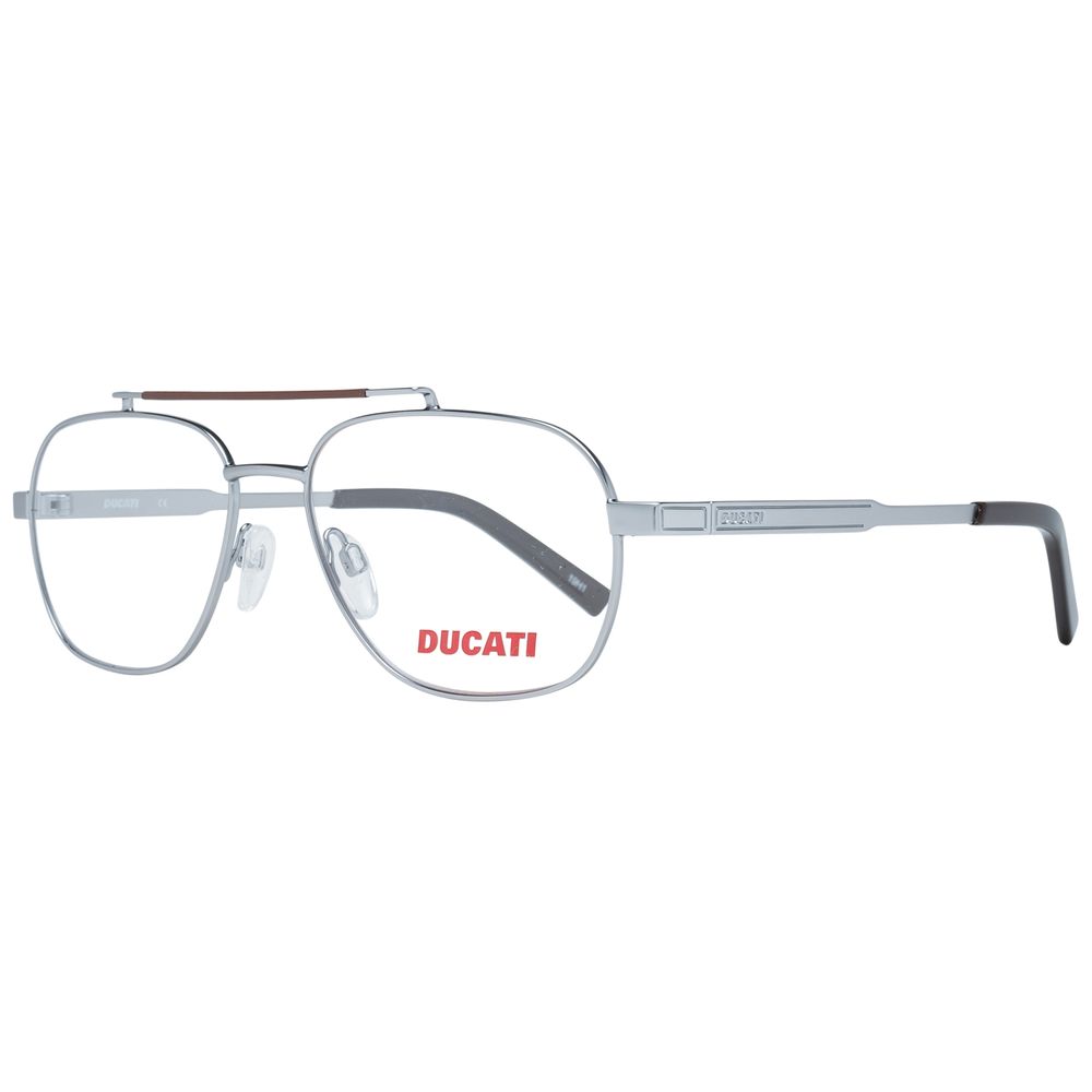 Ducati Men’s Sunglasses – Grey Metal Frame, Clear Lenses