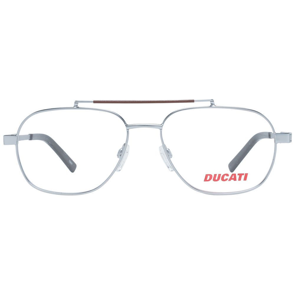 Ducati Men’s Sunglasses – Grey Metal Frame, Clear Lenses