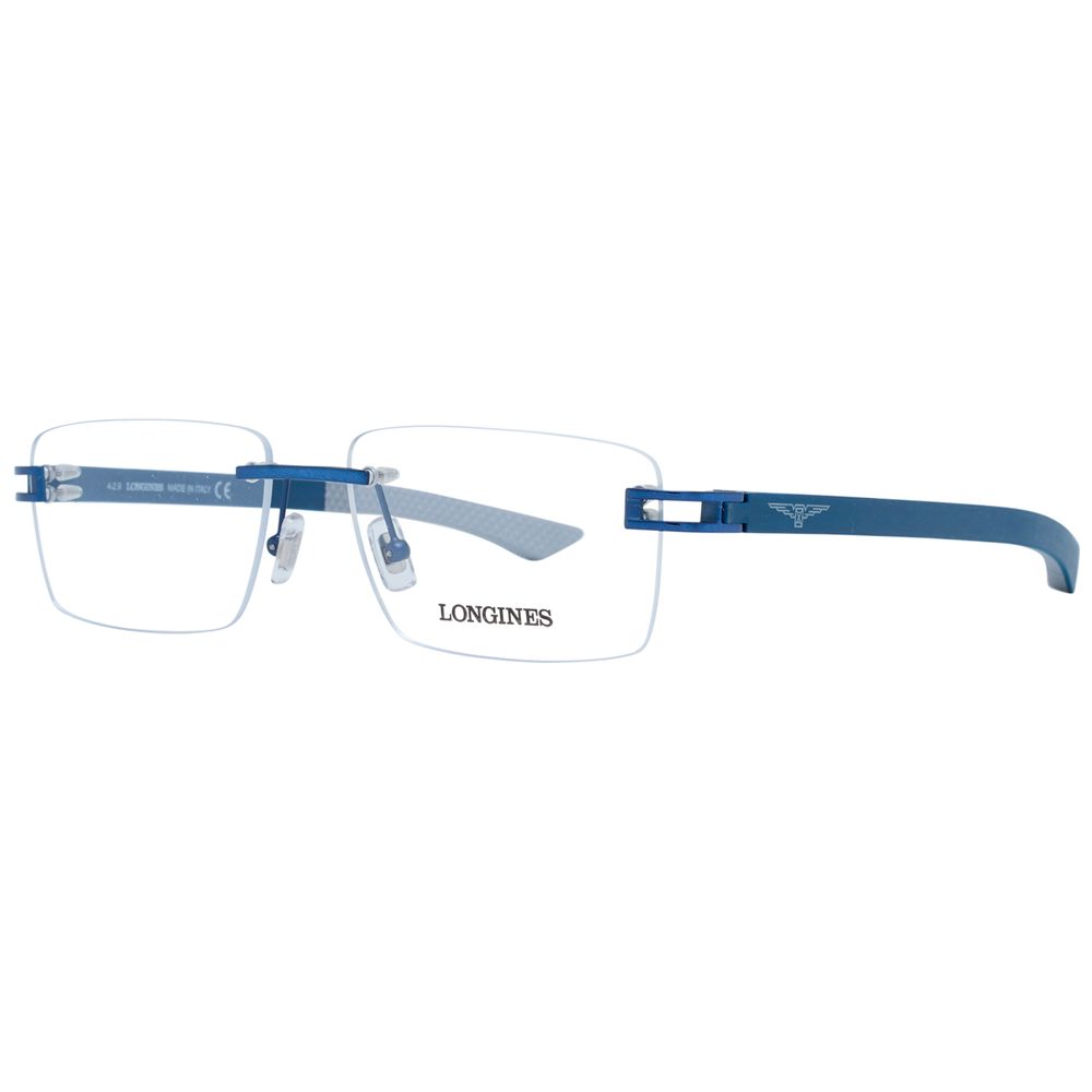 Longines Men’s Sunglasses – Blue Metal Frame, Clear Lenses