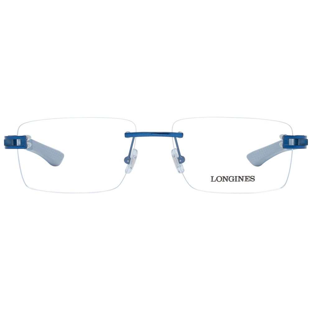 Longines Men’s Sunglasses – Blue Metal Frame, Clear Lenses