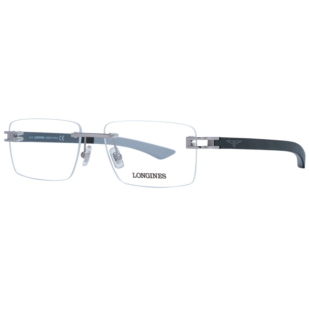 Longines Men’s Sunglasses – Grey Metal Frame, Standard Lenses