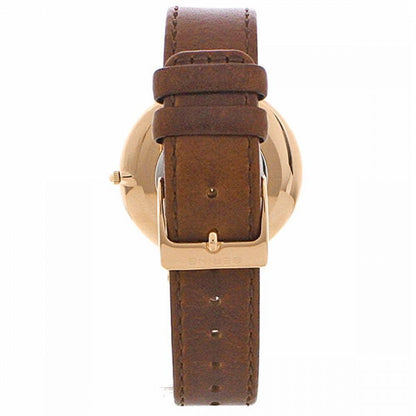 BERING Brown Leather Dress Watch - Elegance Redefined