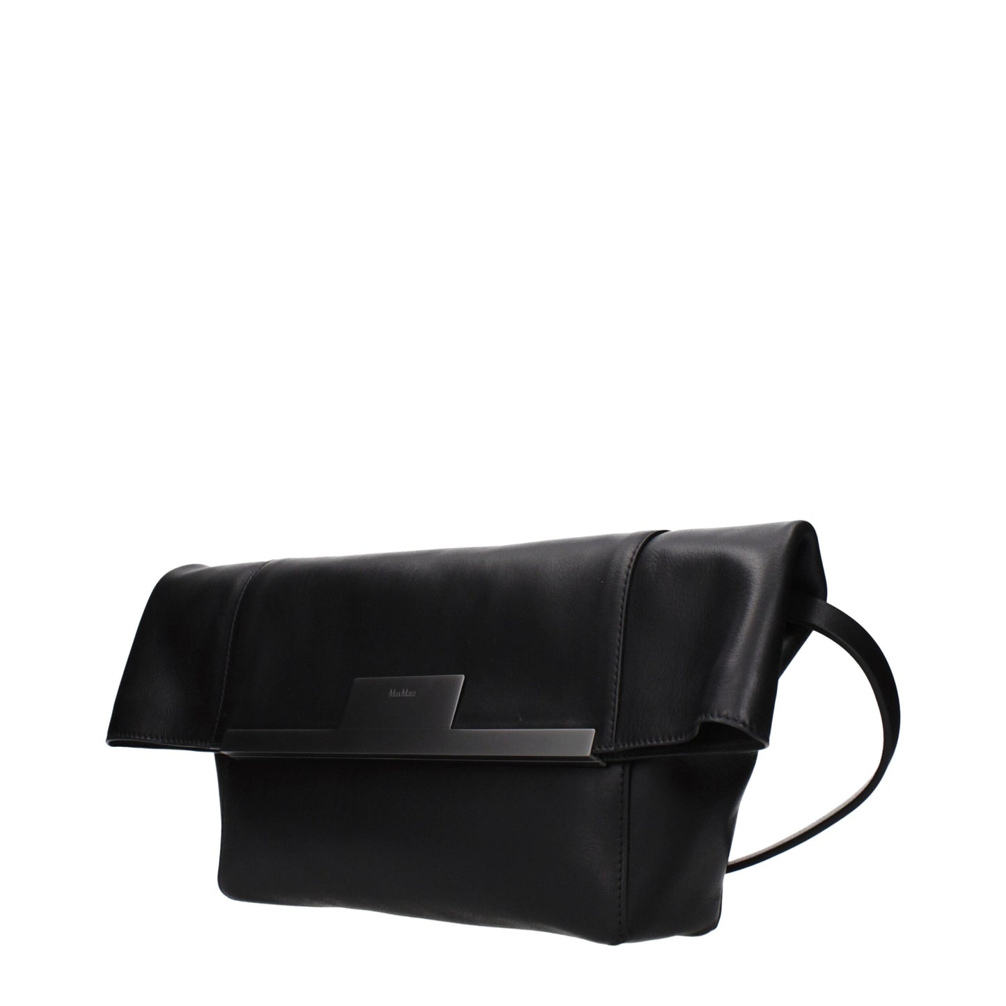 Max Mara Black Leather Shoulder Bag - Timeless Elegance