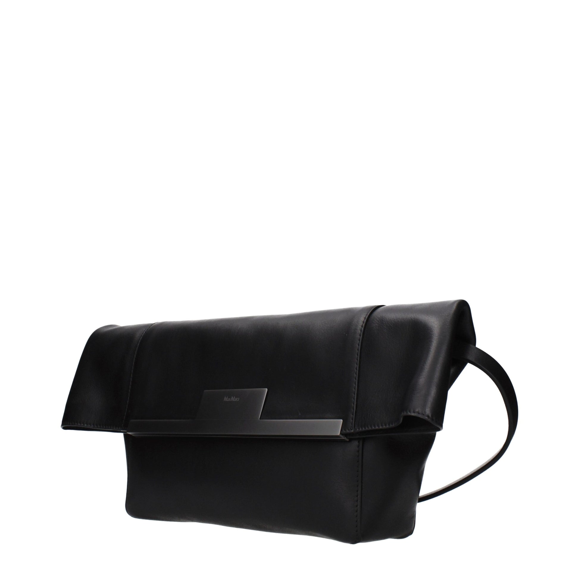 Max Mara Black Leather Shoulder Bag - Timeless Elegance