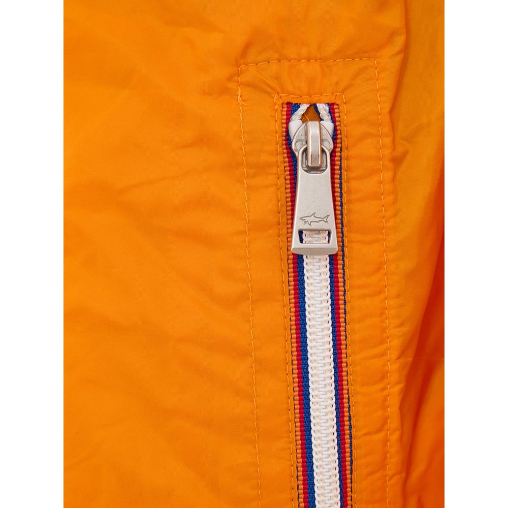 Paul & Shark Orange Polyamide Bomber Jacket