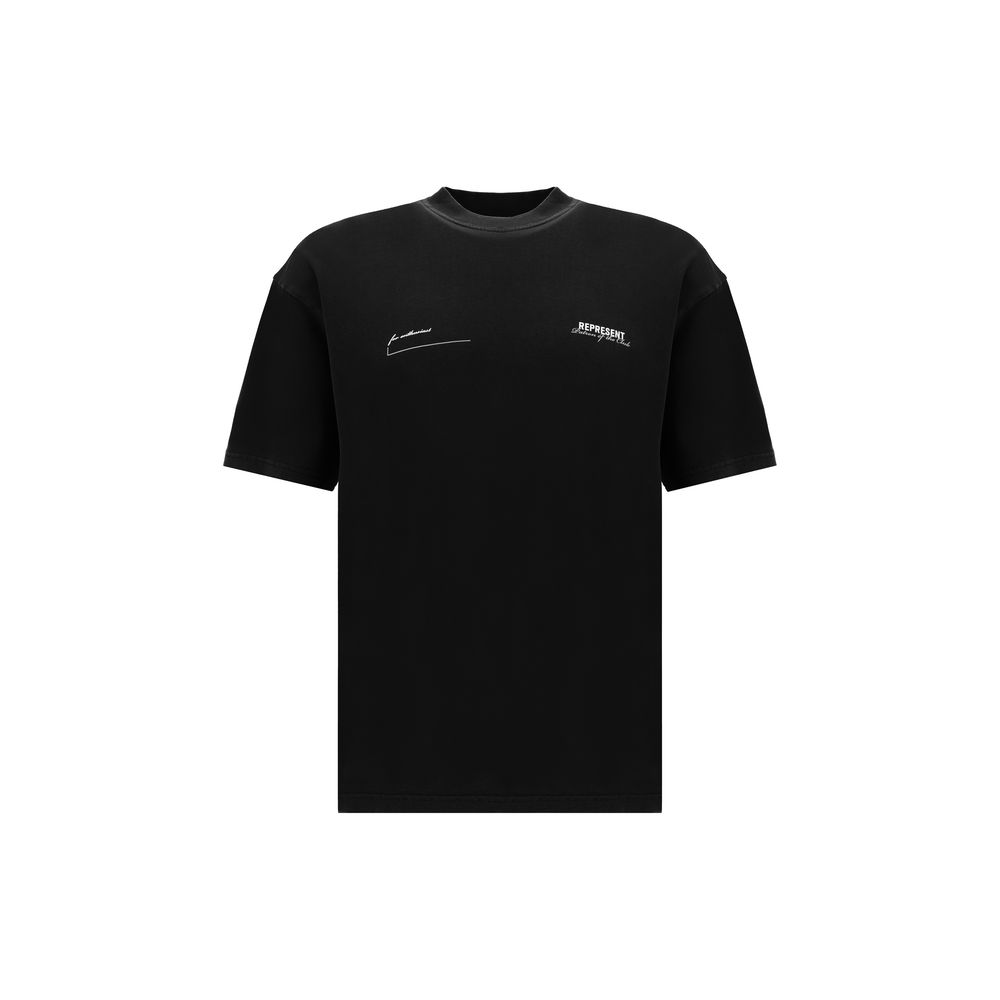 Represent Black Cotton T-Shirt