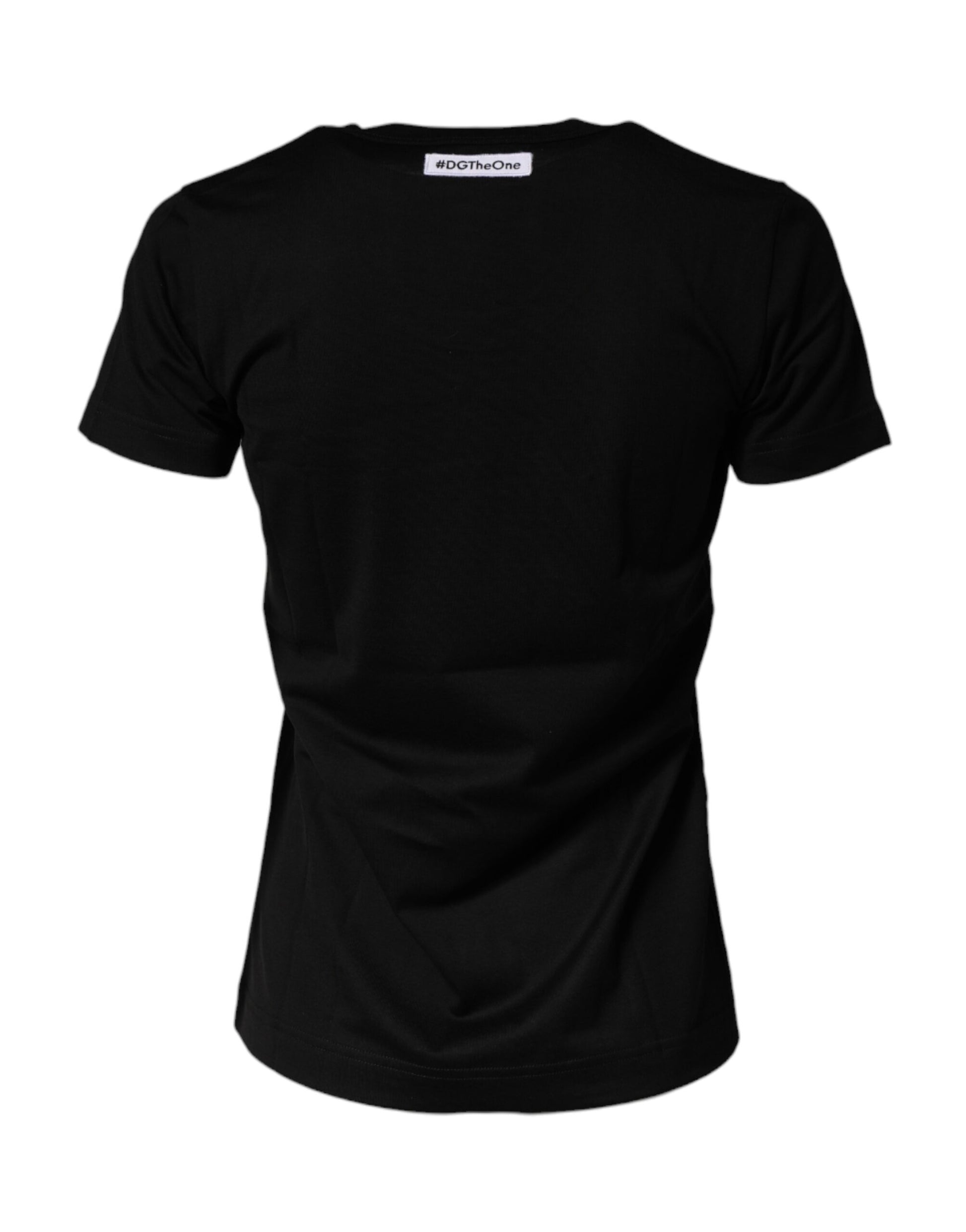 Dolce & Gabbana Black Graphic Crew Neck Short Sleeves T-shirt