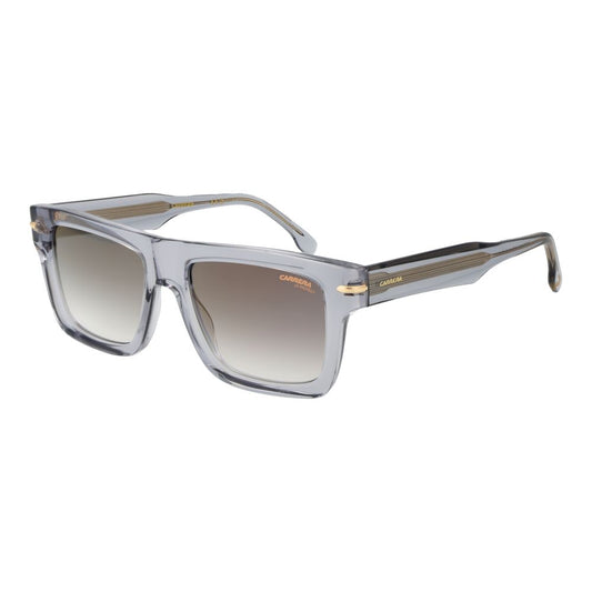 Carrera Unisex Sunglasses – Grey Rectangle Frame, Mirrored Gradient Lenses