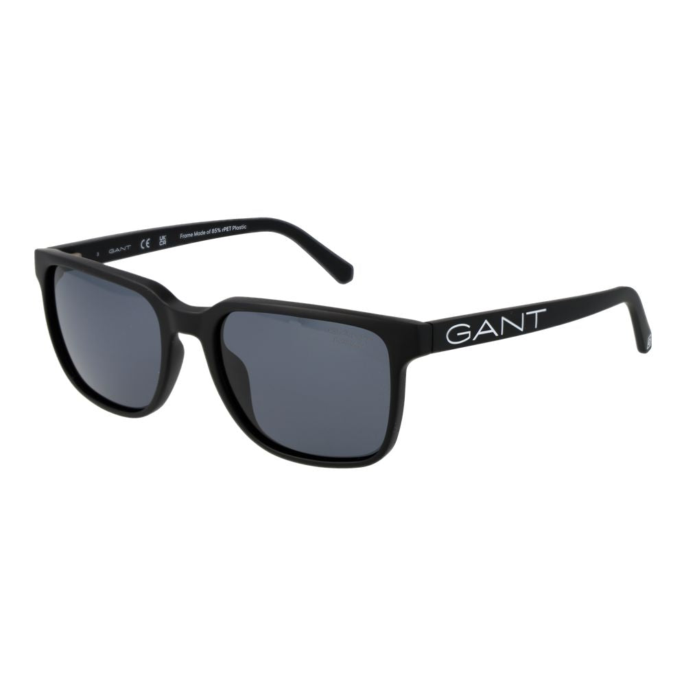 Gant Men’s Sunglasses – Black Stainless Steel Frame, Grey Polarized Lenses