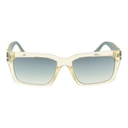 Guess Men’s Sunglasses – Yellow Stainless Steel Frame, Green Mirrored Lenses