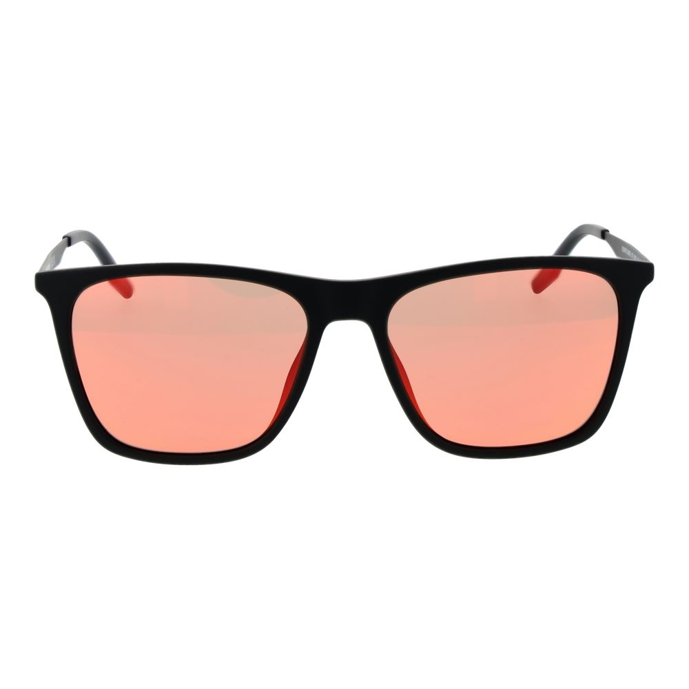 Converse Men's Sunglasses – Black Full-Rim Frame, Red Mirrored Lenses