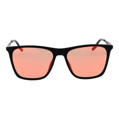 Converse Men's Sunglasses – Black Full-Rim Frame, Red Mirrored Lenses