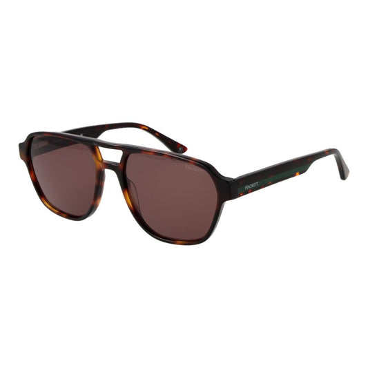 Hackett Brown Acetate Sunglasses – Stylish Aviator Design