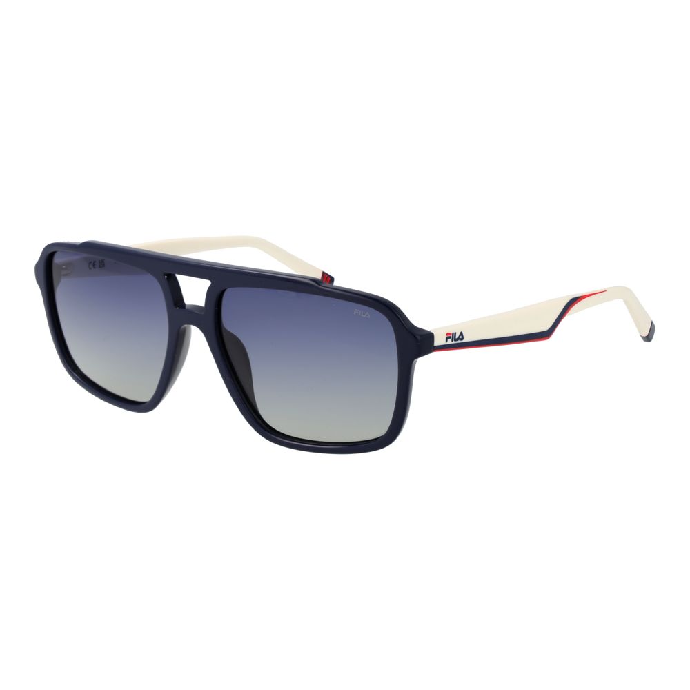Fila Unisex Sunglasses – Blue Aviator Style, Polarised Lenses