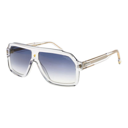 Carrera Men’s Sunglasses – Transparent Aviator Frame, Blue Mirrored Lenses
